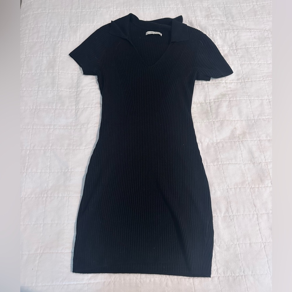 Abercrombie Knit Short Sleeve Collared Mini Dress
